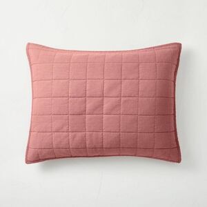 Casaluna -  Linen-Blend Pillow Sham Minimalist OEKO-T Rose